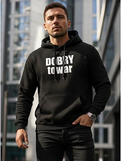 Pánská mikina s kapucí GOOD GOOD GOOD černá FashionStreet NX0018B-BK