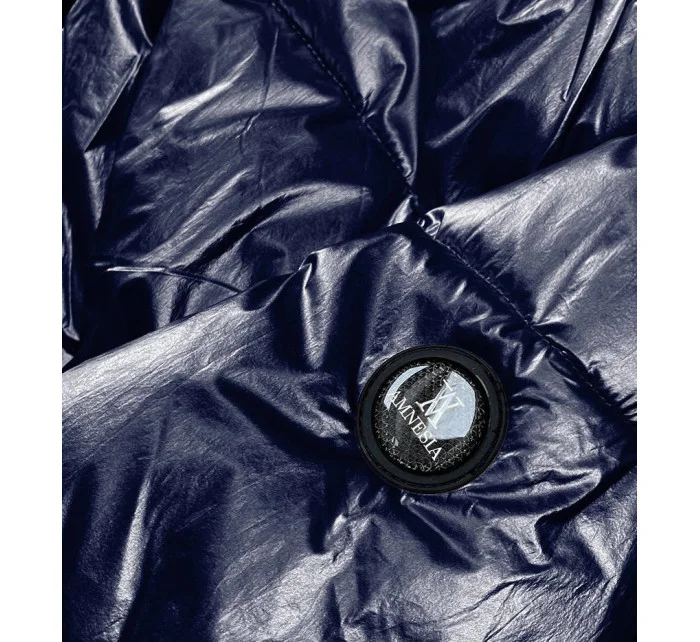 BŁYSZCZĄCA KURTKA ZIMOWA DAMSKA GRANATOWA model 21244579 - AMNS