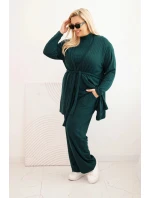 Dámský komplet Plus Size model 21399776 tmavě zelený - K-Fashion Dámský komplet Plus Size model 21399776 tmavě zelený - K-Fashion