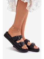 Dámské Pantofle Se Zlatými Přezkami Černé model 21696856 - EVENTO Dámské Pantofle Se Zlatými Přezkami Černé model 21696856 - EVENTO