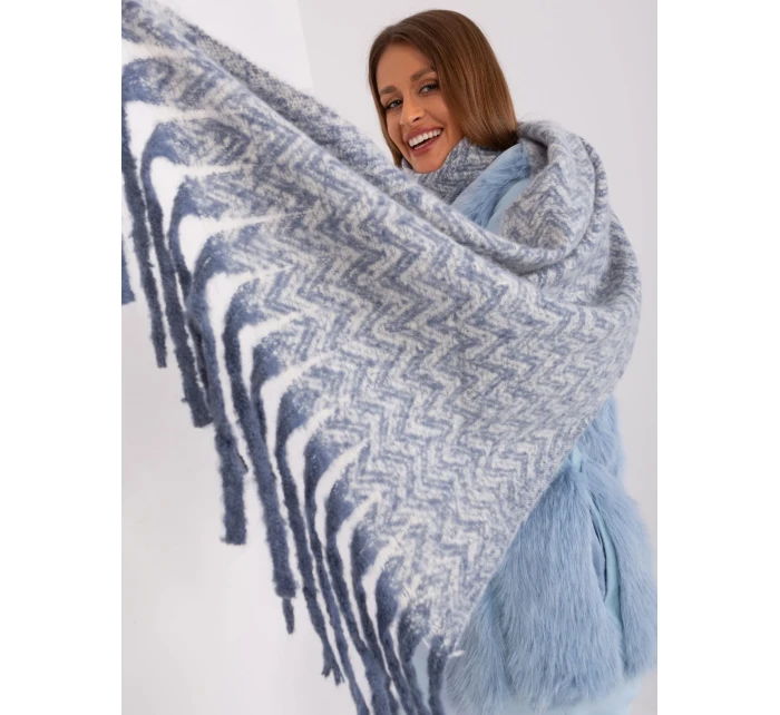 Szalik AT SZ model 18985267 biało niebieski - FPrice