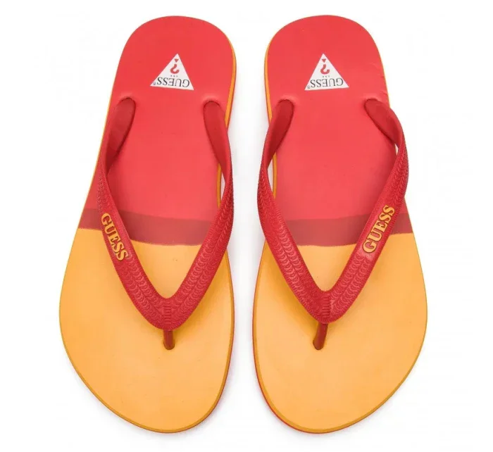 Plážové žabky F92Z04-BB00H červeno-oranžová - GUESS
