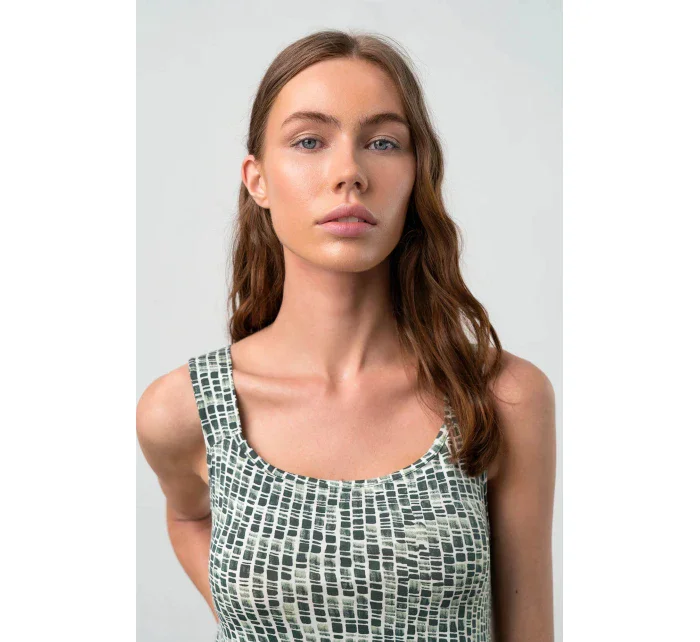 Dámské pyžamo Tmavě zelená vzor model 18972788 - Vamp Dámské pyžamo Tmavě zelená vzor model 18972788 - Vamp