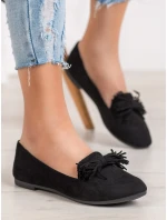 Moderní černé dámské mokasíny bez podpatku Moderní černé dámské mokasíny bez podpatku