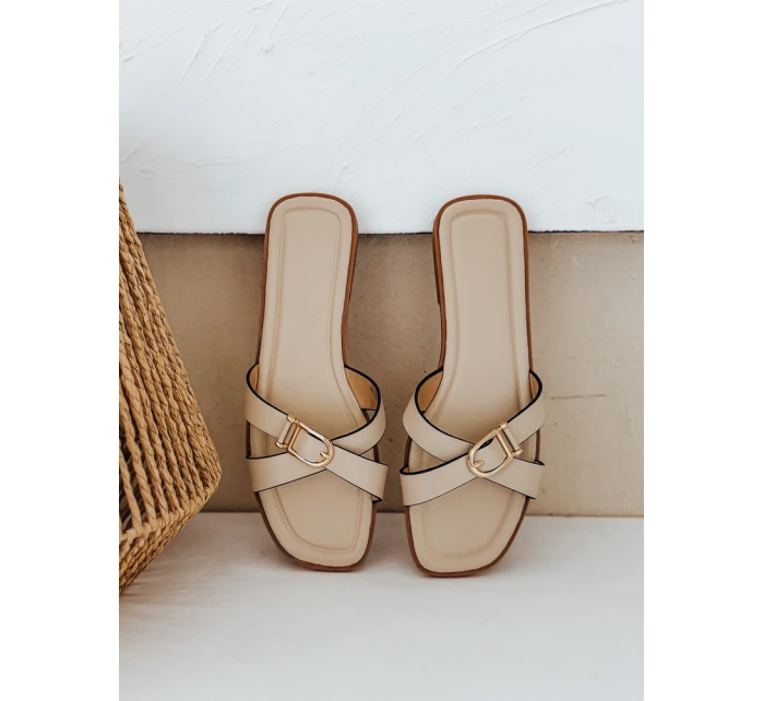dámské žabky beige model 21990216 - Dstreet