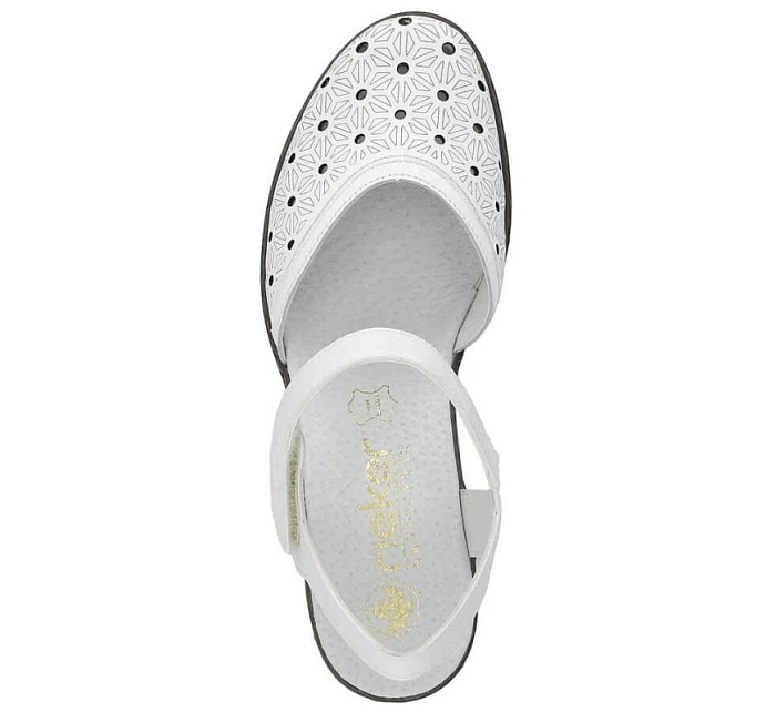 Kožené pohodlné sandály W model 22066508 white - Rieker