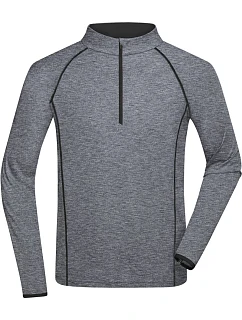 Daiber JN 498 Pánské funkční tričko s dlouhým rukávem 02.0498 black melange/black