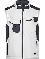 Daiber JN 845 Pracovní vesta - Strong 02.0845 white/carbon