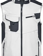 Daiber JN 845 Pracovní vesta - Strong 02.0845 white/carbon