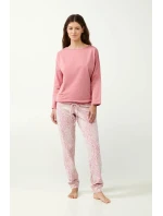 Růžové pyžamo s leopardím potiskem model 20516116 - Vamp