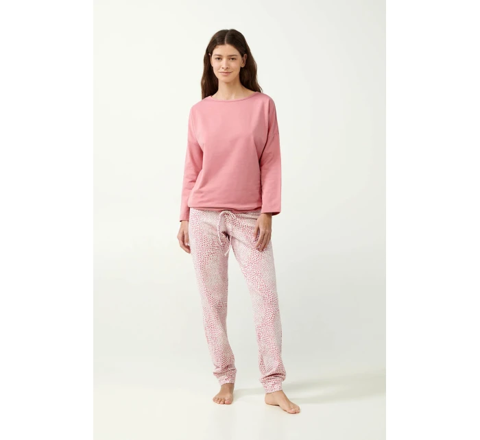 Růžové pyžamo s leopardím potiskem model 20516116 - Vamp