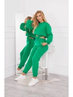 Zateplený set s krátkou mikinou zelený Zateplený set s krátkou mikinou zelený