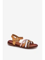 Dámské sandály s se pásky žluté model 21697530 - SERGIO LEONE Dámské sandály s se pásky žluté model 21697530 - SERGIO LEONE