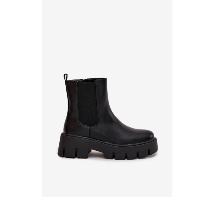 Dámské kotníkové boty s zipem Vyhřívané Eko kůže Černé Fivienne Dámské kotníkové boty s zipem Vyhřívané Eko kůže Černé Fivienne