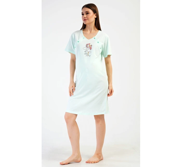 Dámská noční košile mateřská Čáp s kloboukem Dámská noční košile mateřská Čáp s kloboukem