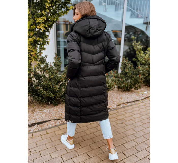 Dámská prošívaná zimní bunda s kapucí MENSI černá FashionStreet TY3093 Dámská prošívaná zimní bunda s kapucí MENSI černá FashionStreet TY3093