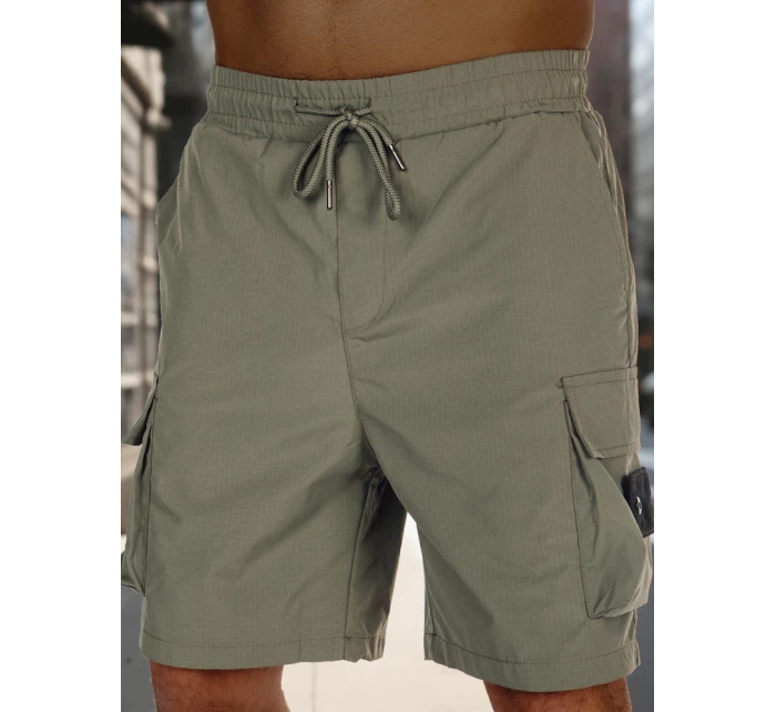 Pánské látkové bojové šortky zelené FashionStreet SX2504