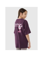 Dívčí tričko oversize s potiskem 4F 4FJRSS25TTSHF2586-50S Dívčí tričko oversize s potiskem 4F 4FJRSS25TTSHF2586-50S