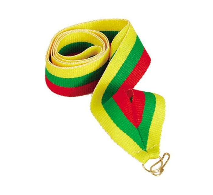 Stuha 22 mm - žluto-zeleno-červená
