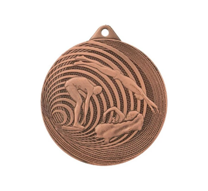 OCELOVÁ PLAVECKÁ MEDAILE FI 70 MMC3074 - BRONZOVÁ