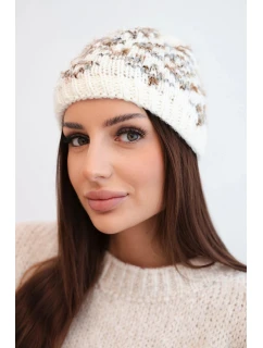 Dámská zimní vlněná čepice s ozdobnými krystalky K399 černá