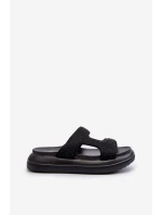 Ozdobené dámské sandály na platformě černé model 21656706 - Boto Ozdobené dámské sandály na platformě černé model 21656706 - Boto