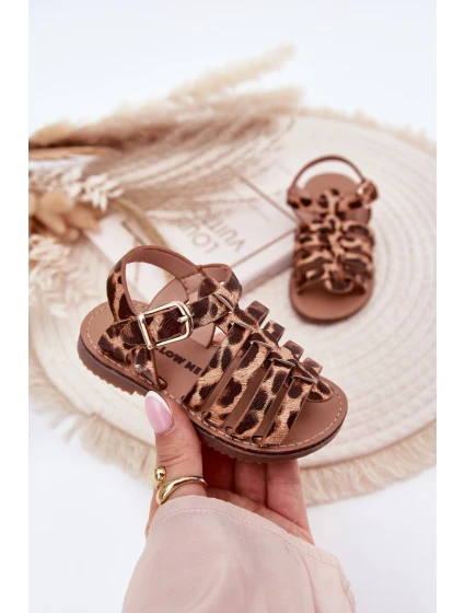 Dětské Sandály Dívčí Z Eko Kůže Leopard model 21701057 - Boto Dětské Sandály Dívčí Z Eko Kůže Leopard model 21701057 - Boto