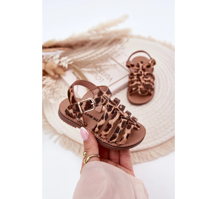 Dětské Sandály Dívčí Z Eko Kůže Leopard Mariana Dětské Sandály Dívčí Z Eko Kůže Leopard Mariana