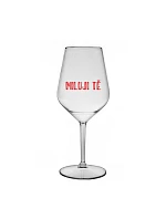 MILUJI TĚ - čirá nerozbitná sklenice na víno 470 ml
