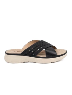 Trendy nazouváky černé dámské platforma