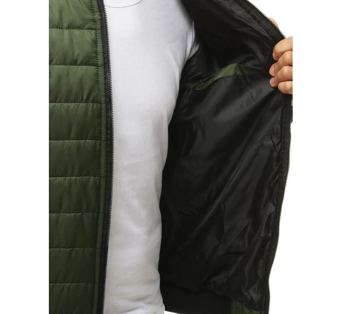 Pánská přechodná prošívaná zelená bunda model 21962513 - FashionStreet