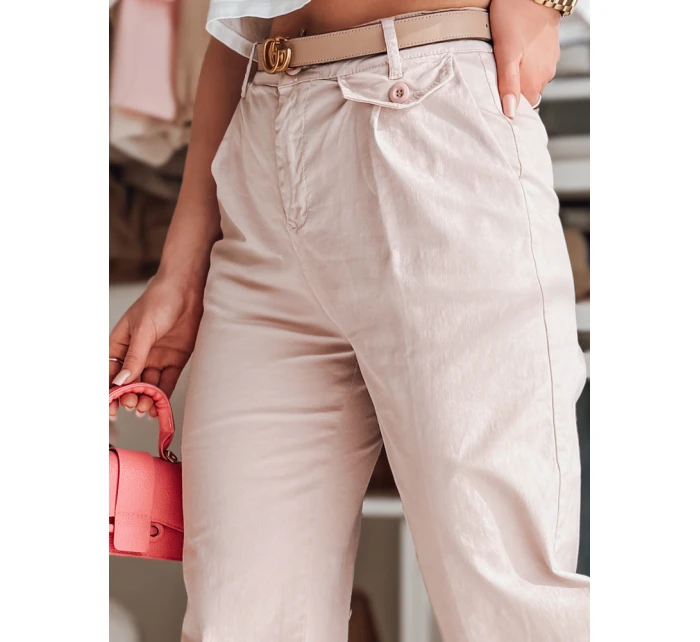 Dámské kalhoty s širokými nohavicemi MOBISKA růžová FashionStreet UY2620