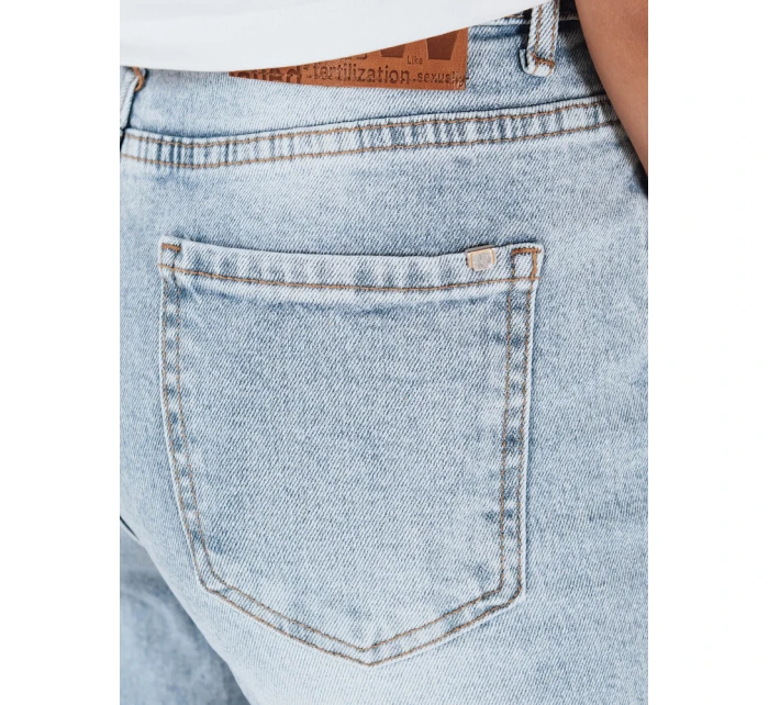 Dámské široké džíny s dírami modré FashionStreet UY2801 Dámské široké džíny s dírami modré FashionStreet UY2801