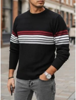 Pánský pruhovaný svetr černý model 21994022 - Dstreet