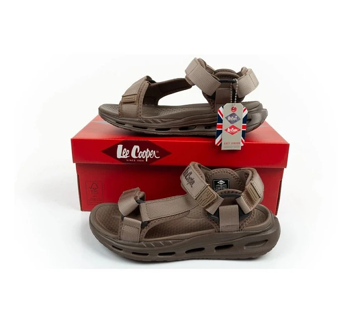 Lee Cooper pánské boty na suchý zip sandály na letní pláž světle zelené