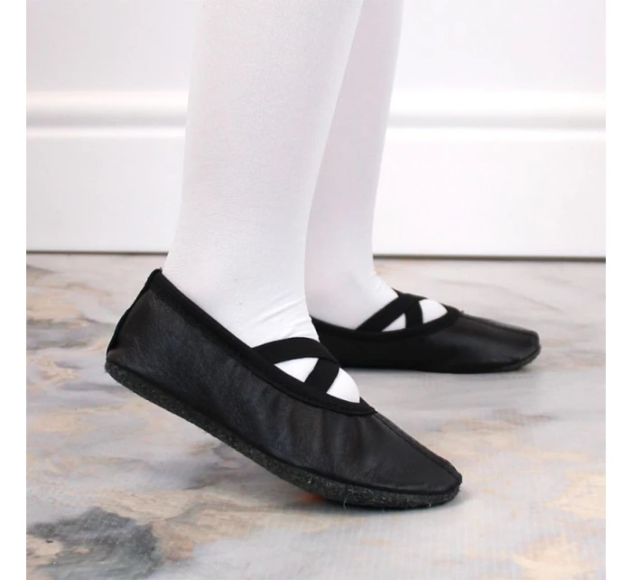 Dívčí kožené baleríny černé model 17296811 - Nazo Dívčí kožené baleríny černé model 17296811 - Nazo