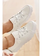 Módní lakované tenisky Big Star KK274045 Bílá Módní lakované tenisky Big Star KK274045 Bílá