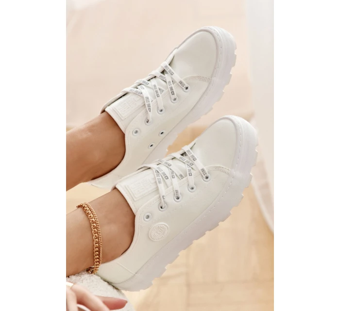 Módní lakované tenisky Big Star KK274045 Bílá Módní lakované tenisky Big Star KK274045 Bílá