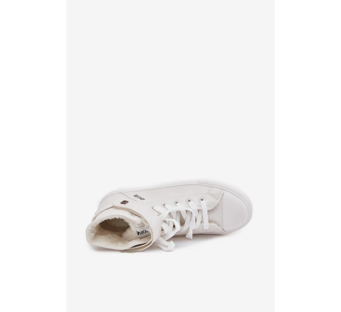 Zateplené Kožené Tenisky BIG STAR V274541FW Bílé Zateplené Kožené Tenisky BIG STAR V274541FW Bílé