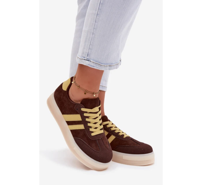 Dámské tenisky na platformě čokoládové model 21937670 - Boto