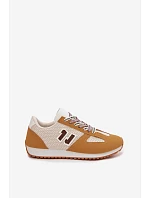 Dámské Tenisky s Ozdobným Šněrováním Žluté model 22039808 - Boto