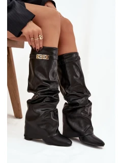 Dámské kotníkové boty Glorine na sloupkovém podpatku – černé