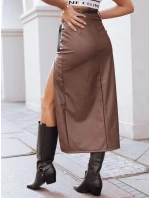 TOPAZ hnědá midi sukně FashionStreet CY0413 TOPAZ hnědá midi sukně FashionStreet CY0413