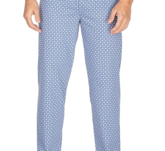 Pánské pyžamové kalhoty Robert modré kostkované