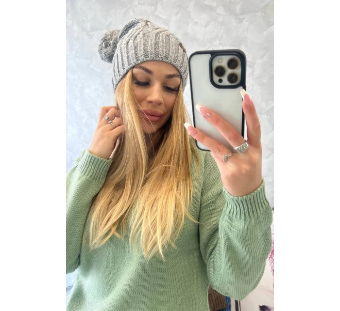 Fleecová čepice Paulina K227 šedá