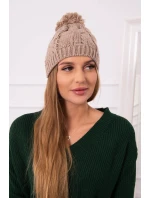 Fleecová čepice Stefania K278 tmavě béžová