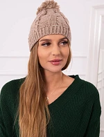 Fleecová čepice Stefania K278 tmavě béžová