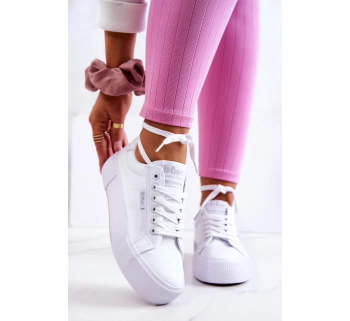 Tenisky na platformě Lee Cooper LCW-22-31-0884L Bílý