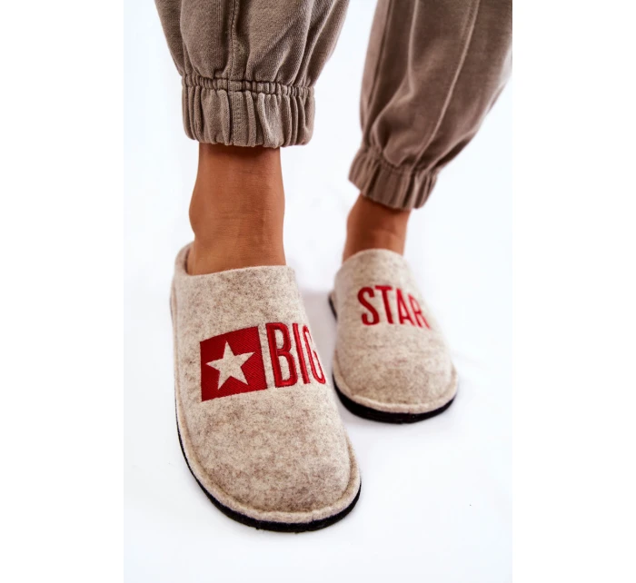 Domácí pantofle Big Star KK276021 Béžová