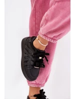 Ekokožené Sneakersy Na Platformě Černé Penolle Ekokožené Sneakersy Na Platformě Černé Penolle